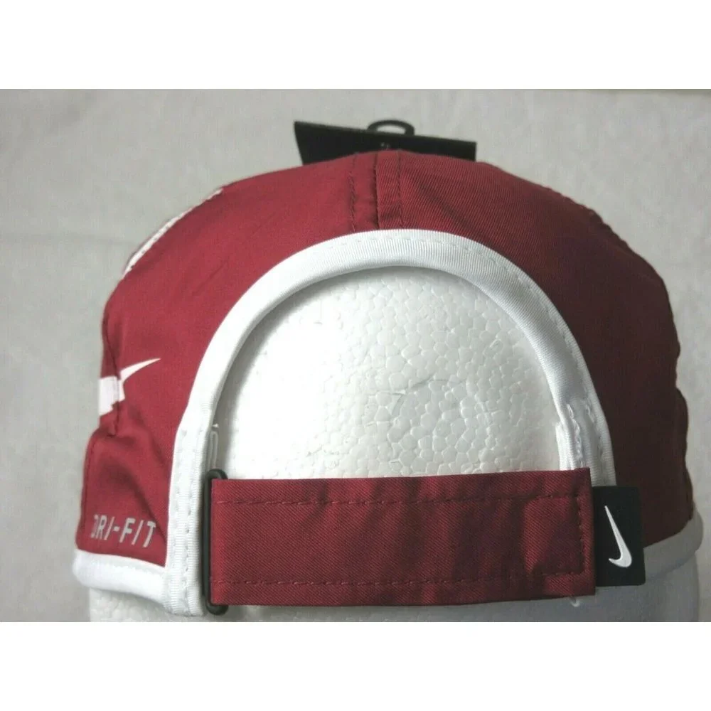 Nike Featherlight Aerobill Oklahoma Sooners Big Swoosh Men's Hat Crimson Red - Picture 3 of 3